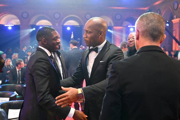 Trophee UNFP 2026 10 Ousmane DEMBELE (psg) - Didier DROGBA during the 2026 UNFP Trophy ceremony at Palais Brongniart on May 11, 2026 in Paris, France. Paris France  Copyright: xFEPx 776493480