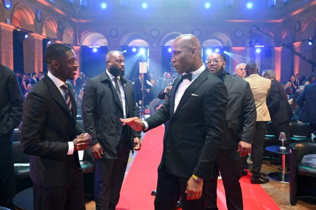Trophee UNFP 2026 10 Ousmane DEMBELE (psg) - Didier DROGBA during the 2026 UNFP Trophy ceremony at Palais Brongniart on May 11, 2026 in Paris, France. Paris France  Copyright: xFEPx 776493480