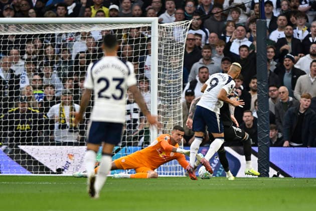 Spurs vs Leeds, Premier League Richarlison of Tottenham Hotspur goes close early on during the Spurs vs Leeds Utd, Premier League match at the Tottenham Hotspur Stadium London. London Tottenham Hotspur Stadium UK Copyright: xMartinxDaltonx Spurs_vs_Leeds_110526_MD_006