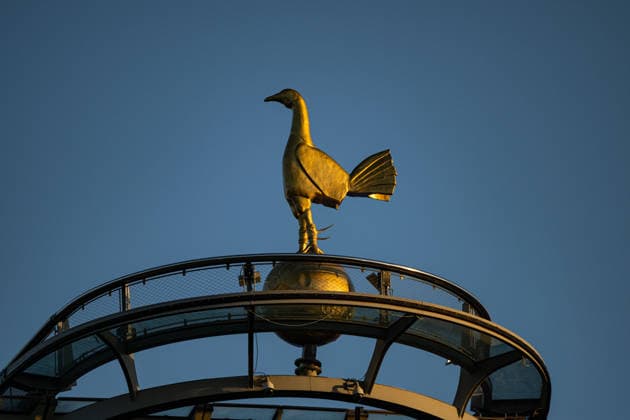 11th May 2026; Tottenham Hotspur Stadium, London, England; Premier League Football, Tottenham Hotspur versus Leeds United; The Tottenham Hotspur mascot on top of the stadium in the sun GodfreyxPitt