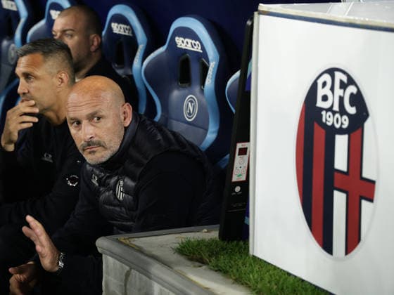 Serie A football match SSC Napoli vs Bologna Bologna s Italian coach Vincenzo Italiano looks during the Serie A football match between SSC Napoli and Bologna at the Diego Armando Maradona Stadium in Naples, May 11, 2026. ABP18817 Copyright: xAntonioxBalascox
