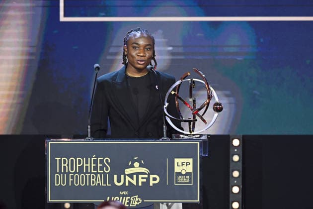 Trophee UNFP 2026 Melchie DUMORNAY during the 2026 UNFP Trophy ceremony at Palais Brongniart on May 11, 2026 in Paris, France. Paris France  Copyright: xFEPx 776493480
