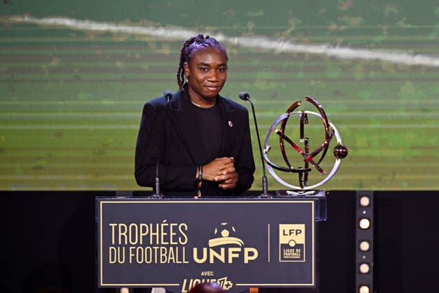 Trophee UNFP 2026 Melchie DUMORNAY during the 2026 UNFP Trophy ceremony at Palais Brongniart on May 11, 2026 in Paris, France. Paris France  Copyright: xFEPx 776493480