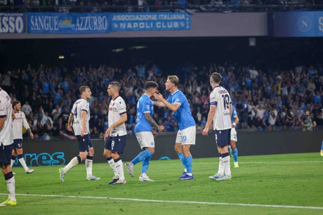 Serie A football match - 2025 26 Napoli vs Bologna Goal the Giovanni Di Lorenzo (capitano) of SSC Napoli During the football match on May 11, 2026, valid for the Italian Serie A - 2025 26 championship in Naples at the Diego Armando Maradona Stadium between SSC Napoli and FC Bologna. Pictured: NAPOLI stadio Diego Armando Maradona CAMPANIA ITALIA Copyright: xFABIOxSASSO FPAxFabioxSassox Napoli Bologna2026_05_11Fabio Sasso9025