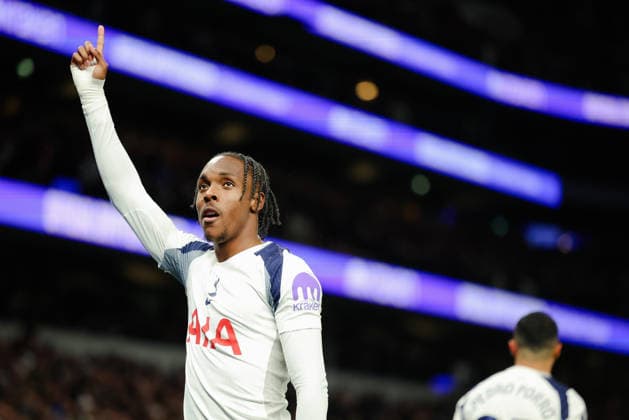 Premier League 2025 26 Tottenham Hotspur v Leeds United Tottenham Hotspur Stadium 11.05.2026 Mathys Tel of Tottenham Hotspur scores and celebrates 1-0 Premier League 2025 26 Tottenham Hotspur v Leeds United Tottenham Hotspur Stadium 11.05.2026 Photograph By Marc Aspland The Times  Copyright: xMarcxAsplandx NINTCHDBPICT001079905989
