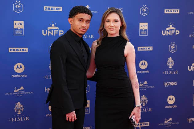 FOOTBALL : 34e edition des Trophees UNFP - Paris - 11 05 2026 Tahirys Dos Santos et sa petite amie Coline ParisFrance  Copyright: xMichaelxBaucherx
