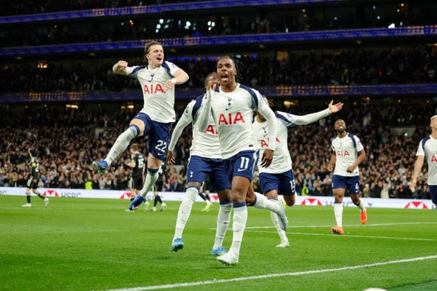 Premier League 2025 26 Tottenham Hotspur v Leeds United Tottenham Hotspur Stadium 11.05.2026 Mathys Tel of Tottenham Hotspur scores and celebrates 1-0 Premier League 2025 26 Tottenham Hotspur v Leeds United Tottenham Hotspur Stadium 11.05.2026 Photograph By Marc Aspland The Times  Copyright: xMarcxAsplandx NINTCHDBPICT001079906576