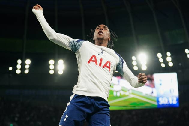 Tottenham Hotspur v Leeds United, Premier League Mathys Tel of Tottenham Hotspur celebrating his goal to make it 1-0 during the Tottenham Hotspur v Leeds United Premier League match at the Tottenham Hotspur Stadium, London, England on 11 May 2026 Credit: Dylan Hepworth Every Second Media Editorial use only. All images are copyright Every Second Media Limited. No images may be reproduced without prior permission. All rights reserved. Premier League and Football League images are subject to licensing agreements with Football DataCo Limited. see https: www.football-dataco.com Copyright: xIMAGO EveryxSecondxMediax ESM-1988-0038 DylanxHepworthx xEveryxSecondxMediax