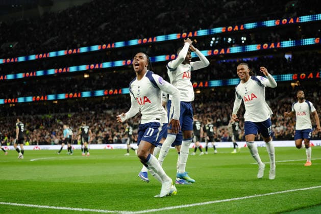Premier League 2025 26 Tottenham Hotspur v Leeds United Tottenham Hotspur Stadium 11.05.2026 Mathys Tel of Tottenham Hotspur scores and celebrates 1-0 Premier League 2025 26 Tottenham Hotspur v Leeds United Tottenham Hotspur Stadium 11.05.2026 Photograph By Marc Aspland The Times  Copyright: xMarcxAsplandx NINTCHDBPICT001079906689