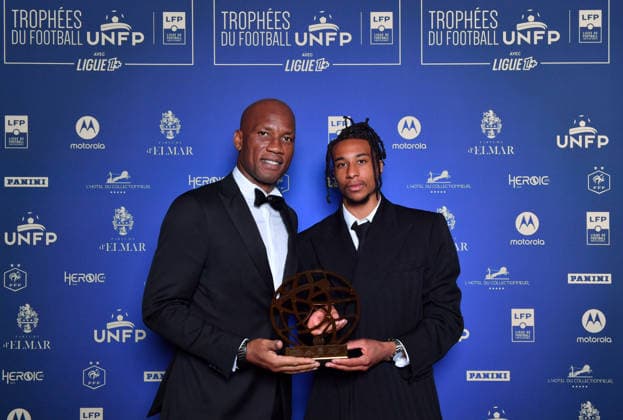 Trophee UNFP 2026 Didier DROGBA - Michael OLISE during the 2026 UNFP Trophy ceremony at Palais Brongniart on May 11, 2026 in Paris, France. Paris France  Copyright: xFEPx 776493480