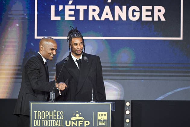 Trophee UNFP 2026 Florent MALOUDA - Michael OLISE during the 2026 UNFP Trophy ceremony at Palais Brongniart on May 11, 2026 in Paris, France. Paris France  Copyright: xFEPx 776493480