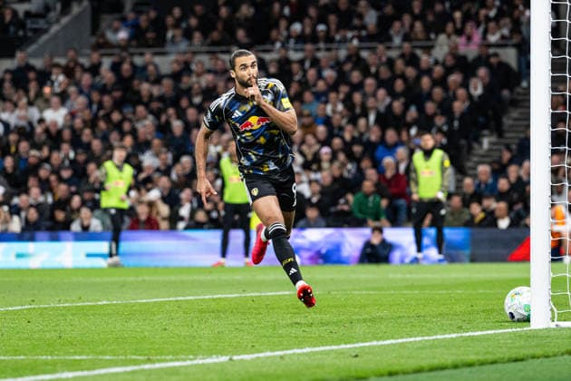 11th May 2026; Tottenham Hotspur Stadium, London, England; Premier League Football, Tottenham Hotspur versus Leeds United; Dominic Calvert-Lewin of Leeds United celebrates scoring from the penalty spot in the 74th minute to make the score 1-1 GodfreyxPitt