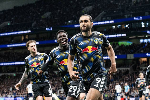 11th May 2026; Tottenham Hotspur Stadium, London, England; Premier League Football, Tottenham Hotspur versus Leeds United; Dominic Calvert-Lewin of Leeds United celebrates scoring from the penalty spot in the 74th minute to make the score 1-1 GodfreyxPitt