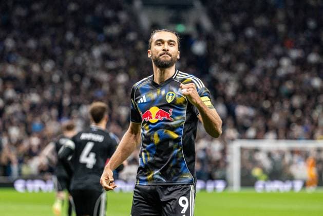 11th May 2026; Tottenham Hotspur Stadium, London, England; Premier League Football, Tottenham Hotspur versus Leeds United; Dominic Calvert-Lewin of Leeds United celebrates scoring from the penalty spot in the 74th minute to make the score 1-1 GodfreyxPitt