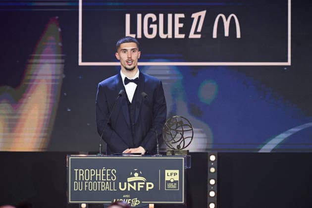 Trophee UNFP 2026 40 Robin RISSER (rcl) during the 2026 UNFP Trophy ceremony at Palais Brongniart on May 11, 2026 in Paris, France. Paris France  Copyright: xFEPx 776493480