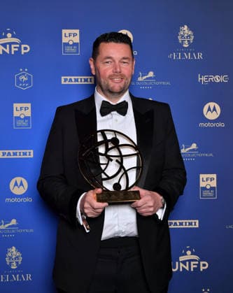 Trophee UNFP 2026 Pierre SAGE (Entraineur Lens RCL) during the 2026 UNFP Trophy ceremony at Palais Brongniart on May 11, 2026 in Paris, France. Paris France  Copyright: xFEPx 776493480