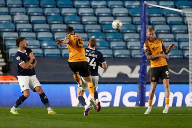 Millwall v Hull City Sky Bet Championship John Egan of Hull City has a shot on goal during the Sky Bet Championship Play-Off Semi-Final Second Leg match at The Den, London 11 05 2026 UK Newspapers OUT Copyright: xPaulxChestertonx FIL-23419-0284