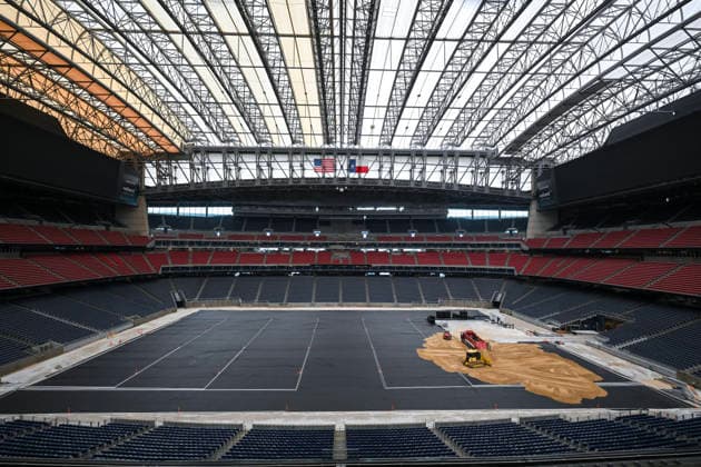 Workers are renovating NRG Stadium, which will be called Houston Stadium during the 2026 World Cup, in Houston, United States, 11 May 2026. Renovation of NRG Stadium for the 2026 World Cup is moving forward !ACHTUNG: NUR REDAKTIONELLE NUTZUNG!  Copyright: xCARLOSxRAMIREZx AME1109 20260511-55020250607_1