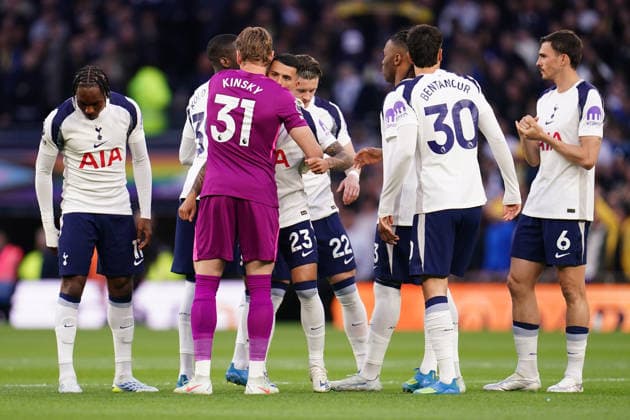 Premier League: Tottenham Hotspur v Leeds United Tottenham players ahead of kick off during the Premier League match Tottenham Hotspur vs Leeds United at Tottenham Hotspur Stadium, London, United Kingdom on 11 May 2026 (Photo by Harvey Murphy News Images) Copyright: xHarveyxMurphy NewsxImagesx