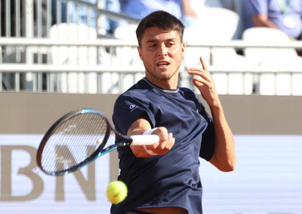 May 12, 2026, Rome, Lazio, Italy: PABLO LLAMAS of Spain during the match against D. Medvedev in the fourth round of tennis tournament ATP, Tennis Herren 1000 Internazionali BNL Dâ€⠢Italia, Rome, Italy. Llamas lost 6:3, 4:6, 2:6. Tennis 2026, ATP Italian Open: Pablo Llamas 6:3, 4:6, 2:6 - ZUMAc278 20260512_zsp_c278_012 Copyright: xMarcinxCholewinskix