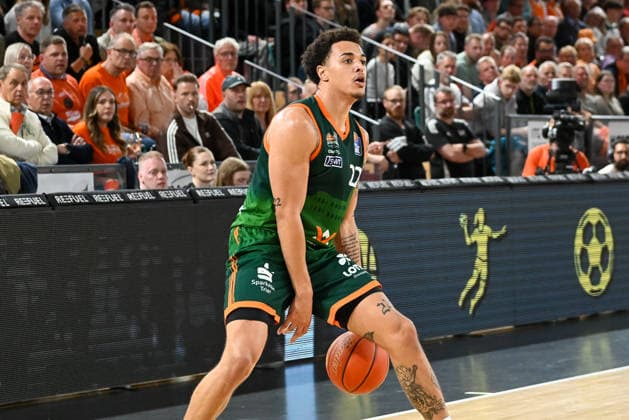 Nolan Adekunle (VET-CONCEPT Gladiators Trier, 22) RASTA Vechta vs. VET-CONCEPT Gladiators Trier, easyCredit Basketball Bundesliga, Play-Ins, Saison 2025 2026, 12.05.2026, RASTA Vechta vs.VET-CONCEPT Gladiators Trier, easyCredit Basketball Bundesliga, Play-Ins, Saison 2025 2026, 12.05.2026 Vechta Copyright: xEibner-Pressefoto RobertxGertzenx EP_RGN