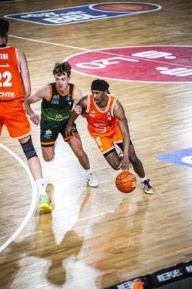 1. Basketball Bundesliga, easyCredit BBL, Saison 2025 2026, Herren, Play-Ins, Spiel um Platz 7, 12.05.2026, RASTA Vechta - Gladiators Trier Malik Parsons ( 3 - RASTA Vechta) in Aktion Vechta RASTA Dome Niedersachsen Deutschland