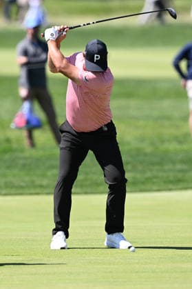 NEWTON SQUARE, PA - MAY 12: Gary Woodland of United States of America hits the ball during the 2026 PGA, Golf Herren Championship on May 12th, 2026 at Aronimink Golf Club in Newtown Square, PA.(Photo by Terence Lewis Icon Sportswire) GOLF: MAY 12 PGA PGA Championship EDITORIAL USE ONLY Icon260512072