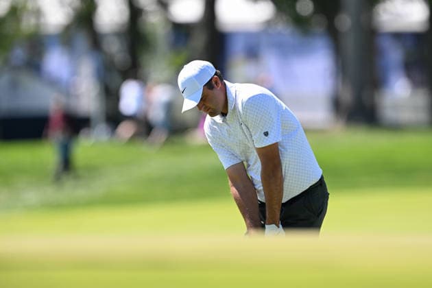NEWTON SQUARE, PA - MAY 12: Scottie Scheffler of United States of America is shown during the 2026 PGA, Golf Herren Championship on May 12th, 2026 at Aronimink Golf Club in Newtown Square, PA.(Photo by Terence Lewis Icon Sportswire) GOLF: MAY 12 PGA PGA Championship EDITORIAL USE ONLY Icon260512076