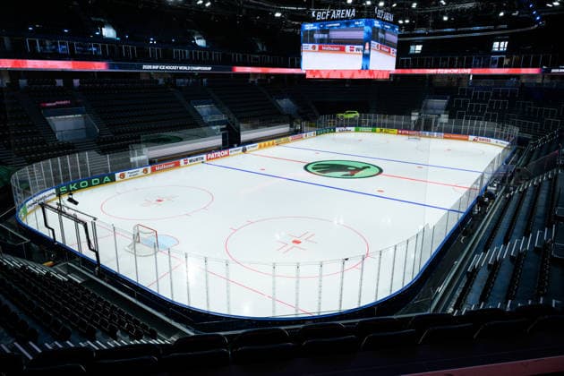 260513 Interior view of BCF Arena during build-up ahead of the 2026 IIHF Ice hockey, Eishockey World Championship, WM, Weltmeisterschaft on May 13, 2026 in Fribourg. Photo: Jesper Zerman BILDBYRAN kod JZ JZ0711 ishockey ice hockey ishockey-vm 2026 vm 2026 iihf world championship förhand inför preview day -2 bbeng arena *** 260513 Interior view of BCF Arena during build up ahead of the 2026 IIHF Ice Hockey World Championship on May 13, 2026 in Fribourg Photo Jesper Zerman BILDBYRAN kod JZ JZ0711 ishockey ice hockey ishockey vm 2026 vm 2026 iihf world championship förhand inför preview day 2 bbeng arena  Copyright: JESPERxZERMAN BB260513JZ003