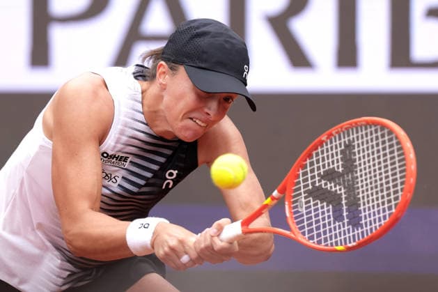 Iga Swiatek of Poland during the match against Jessica Pegula of United States at the Internazionali BNL d Italia 2026 tennis tournament at Foro Italico in Rome (Italy) on May, 13, 2026. AntoniettaxBaldassarre