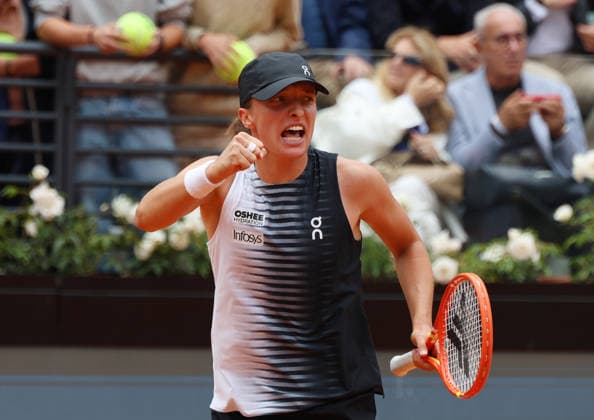 May 13, 2026, Rome, Lazio, Italy: IGA SWIATEK of Poland after the match against J. Pegula of USA in the quarterfinals of tennis tournament WTA, Tennis Damen 1000 Internazionali BNL Dâ€⠢Italia, Rome, Italy. Swiatek won 6:1, 6:2. Tennis 2026, WTA Italian Open: Iga Swiatek 6:1, 6:2 - ZUMAc278 20260513_zsp_c278_004 Copyright: xMarcinxCholewinskix