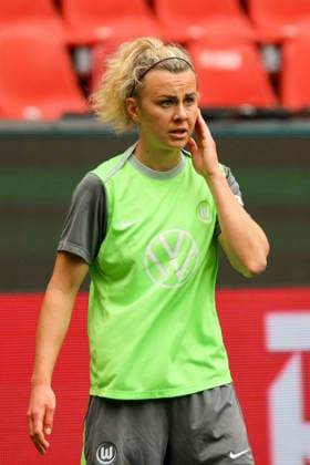 Köln, Deutschland: 13. Mai 2026 - 46. DFB Pokal Finale der Frauen 2026 - VfL Wolfsburg Frauen vs. FC Bayern München Frauen - Abschlusstraining Im Bild: Lena Lattwein (VfL) Copyright: HMBxMedia MadeleinexFantini