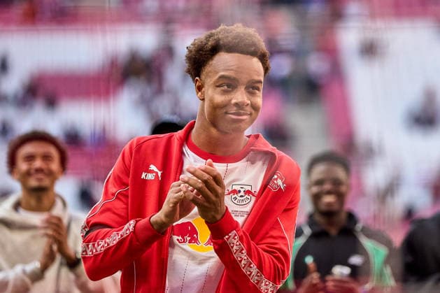 09.05.2026, Fußball, Männer, Bundesliga, 2025 2026, RB Leipzig - FC St. Pauli Assan Ouedraogo (20, RB Leipzig), Portrait, nach Abpfiff Leipzig Red Bull Arena Sachsen Deutschland *** 09 05 2026, Football, Men, Bundesliga, 2025 2026, RB Leipzig FC St Pauli Assan Ouedraogo 20, RB Leipzig , Portrait, after final whistle Leipzig Red Bull Arena Saxony Germany