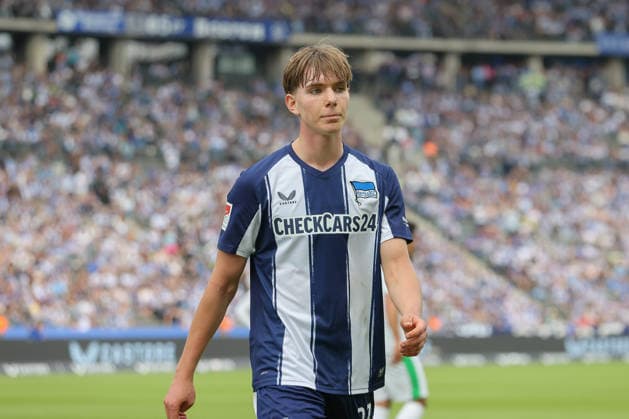 10.05.2025, xtgx, Fussball 2. Bundesliga, Hertha BSC Berlin - SpVgg Greuther Fürth emspor, v.l. Kennet Eichhorn (Hertha, 23) Portrait, Portraet, Einzelbild (DFL DFB REGULATIONS PROHIBIT ANY USE OF PHOTOGRAPHS as IMAGE SEQUENCES and or QUASI-VIDEO) Berlin
