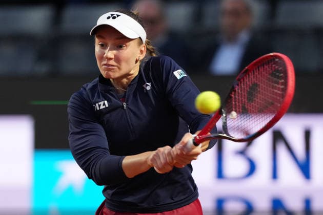 Elena Rybakina of Kazakhstan during the match against Elina Svitolina of Ukraine at the Internazionali BNL d Italia 2026 tennis tournament at Foro Italico in Rome (Italy) on May, 13, 2026. AntoniettaxBaldassarre