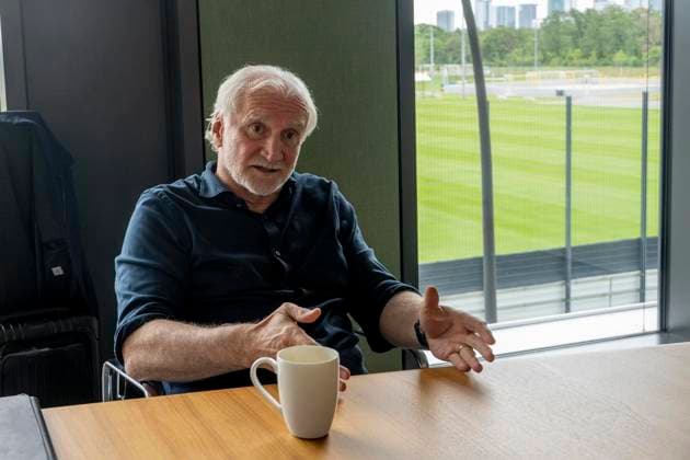 DFB-Sportdirektor Rudi Völler ** NUR FÜR REDAKTIONELLE ZWECKE ** EDITORIAL USE ONLY **<p>DFB-Sportdirektor Rudi Völler beim Interview auf dem Gelände des Deutschen Fußball-Bunds, dem DFB-Campus, in Frankfurt am 13.05.2026. Frankfurt Copyright: SebastianxWeßling *** DFB Sports Director Rudi Völler FOR EDITORIAL PURPOSES ONLY EDITORIAL USE ONLY p DFB Sports Director Rudi Völler being interviewed on the grounds of the German Football Association, the DFB Campus, in Frankfurt on 13 05 2026 Frankfurt Copyright SebastianxWeßling Copyright: SebastianxWeßling doc85tz7ozigebcfvnalp5 ,EDITORIAL USE ONLY