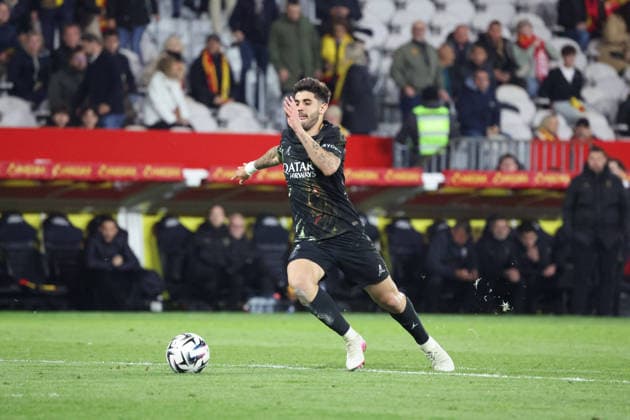 FOOTBALL : RC Lens vs Paris Saint-Germain - Ligue 1 J29 - 13 05 2026 Lucas BERALDO (PSG) lors du match RC Lens vs Paris Saint-Germain, Ligue 1 J29, stade Bollaert-Delelis, le 13 mai 2026 - photo Laurent Sanson PsnewZ  Copyright: xLaurentxSANSONx xPsnewZx