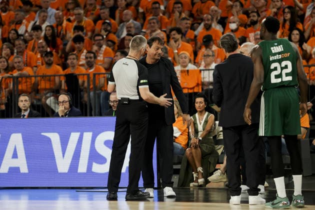Valencia Basket v Panathinaikos AKTOR - EuroLeague VALENCIA , SPAIN - MAY 13: Panathinaikos manager Ergin Ataman is seen during Euroleague match between Valencia Basket and Panathinaikos AKTOR Athens at Roig Arena in Valencia, Spain on May 13, 2026. Jose Miguel Fernandez Anadolu Valencia Spain. Editorial use only. Please get in touch for any other usage.  Copyright: x2026xAnadoluxJosexMiguelxFernandezx