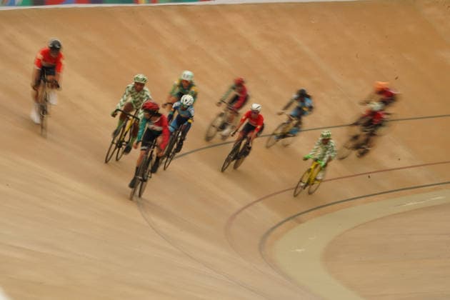 CAC Cycling Track African Championships in Abuja, Nigeria Cyclists compete at the 12th CAC Track African Championships at the Moshood Abiola National Stadium Velodrome in Abuja, Nigeria, May 13, 2026. The five-day continental championship runs through May 17 and features riders from eight African nations. Abuja Nigeria  Copyright: xMatrixxImages MarvellousxDurowaix