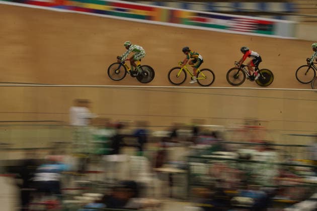CAC Cycling Track African Championships in Abuja, Nigeria Cyclists compete at the 12th CAC Track African Championships at the Moshood Abiola National Stadium Velodrome in Abuja, Nigeria, May 13, 2026. The five-day continental championship runs through May 17 and features riders from eight African nations. Abuja Nigeria  Copyright: xMatrixxImages MarvellousxDurowaix