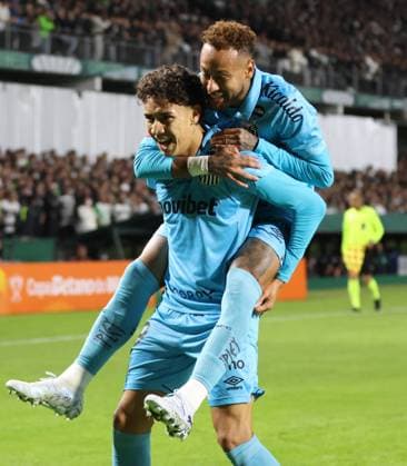 RECORD DATE NOT STATED Match between Coritiba and Santos for the 2026 Copa do Brasil. Curitiba (PR), 05 13 2026 - Copa do Brasil Coritiba Santos - Player Gabriel Bontempo scores and celebrates his goal in the match between Coritiba and Santos, valid for the 5th phase of the Copa do Brasil, held at the Couto Pereira stadium in Curitiba, on the night of Wednesday, May 13, 2026.(Foto: Edson De Souza Thenews2 imago images) SPO  Copyright: xEdsonxdexSouzax