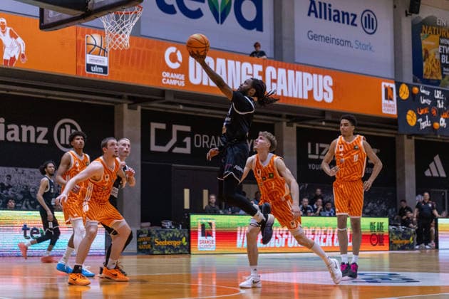 Quashawn Lane (ETB Miners, 04) setzt zum Wurf an. OrangeAcademy Ulm vs ETB Miners Essen , Basketball,Barmer Basketball 2. Bundesliga ProB, Play-Offs Finale, Saison 2025 2026, 13.05.2026, OrangeAcademy Ulm vs ETB Miners Essen , Basketball,Barmer Basketball 2. Bundesliga ProB, Play-Offs Finale, Saison 2025 2026, 13.05.2026 Neu-Ulm Copyright: xEibner-Pressefoto DavidexDixGiovx EP_DGI