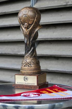 Donnerstag, 14.05.2026 Saison 2025 2026 Finale U17, U 17 Westfalenpokal im BVB Fußballpark Hohenbuschei, Dortmund, Germany. BV Borussia Dortmund U17 - VfL Bochum U17. Der B-Junioren Westfalenpokal und Wimpel.