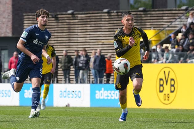 Donnerstag, 14.05.2026 Saison 2025 2026 Finale U17, U 17 Westfalenpokal im BVB Fußballpark Hohenbuschei, Dortmund, Germany. BV Borussia Dortmund U17 - VfL Bochum U17. Ioannis Christos Kostoglou (BVB)
