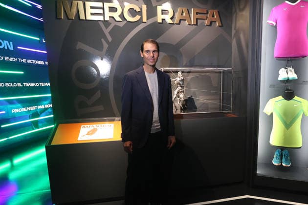 Rafa Nadal inaugura en Manacor las renovadas instalaciones de su museo interactivo El tenista Rafael Nadal, durante la presentación de la ampliación del Rafa Nadal Museum en su complejo deportivo de Manacor, a 14 de mayo de 2026, en Manacor, Baleares (Espana). El renovado espacio cultural triplica su superficie de exposición e incorpora las últimas tecnologías y simuladores interactivos, consolidándose como uno de los principales atractivos turísticos y deportivos de la isla de Mallorca. 14 MAYO 2026 Manacor, Baleares Manacor, Baleares Espana Copyright: xIsaacxBujx 7522733