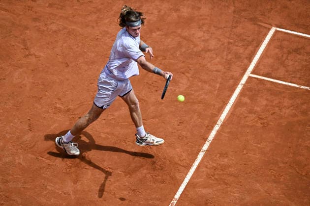 May 14, 2026, Rome, Italy: Andrey Rublev of Russia in action during his men s singles quarterfinals match against Jannik Sinner of Italy (not pictured) at the Italian Open tennis tournament in Rome, Italy, 14 May 2026. ANSA RICCARDO ANTIMIANI. Italian Open Tennis Tournament  - ZUMAa110 20260514_zaf_a110_021 Copyright: xRiccardoxAntimianix