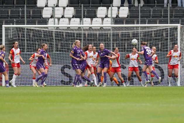 14.MAY.2026 - SOCCER - 2025-2026 ÖFB WOMEN S CUP 50.FINAL, FC Red Bull Salzburg vs FK Austria Wien Dominika Skorvankova (Austria Wien) heads the ball VIENNA VIENNA, AUSTRIA – Wiener Club-Stadion Wiener-Sport-Club-Stadion,Alszeile 19, 1170 Wien AUSTRIA