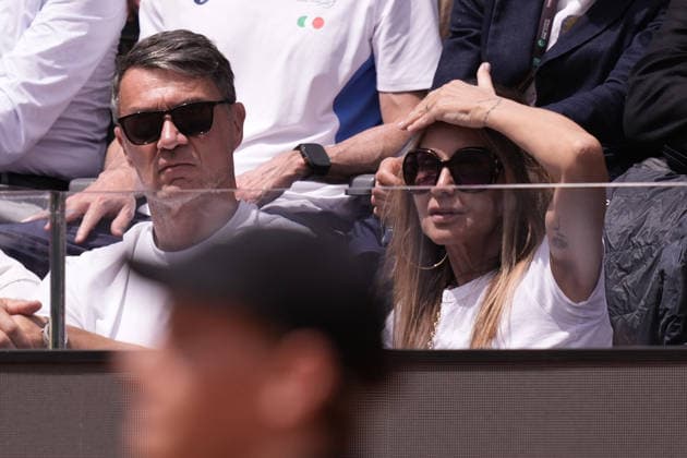 Paolo Maldini during the match between Jannik Sinner (ITA) vs Andrey Rublev at the Italian Open in Rome, Thursday, May 14, 2026. (Alfredo Falcone LaPresse)  Copyright: xAlfredoxFalcone LaPressex