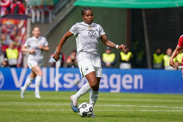 Deutschland: Fussball DFB Pokal Frauen 2025 - 2026, Finale - VfL Wolfsburg vs FC Bayern München - Rhein-Energie-Stadion (Köln): Lineth Beerensteyn (VfL Wolfsburg, 9) Copyright: xJOERANxSTEINSIEKx