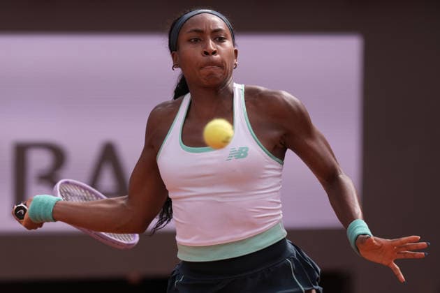 Coco Gauff (USA) during the match between Sorana Cirstea (ROU) vs Coco Gauff (USA) at the Italian Open in Rome, Thursday, May 14, 2026. (Alfredo Falcone LaPresse)  Copyright: xAlfredoxFalcone LaPressex